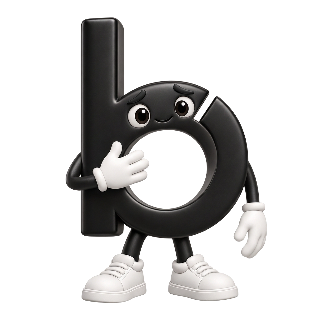 Mascote b da Barboza Digital preocupado com as conversas sem resposta